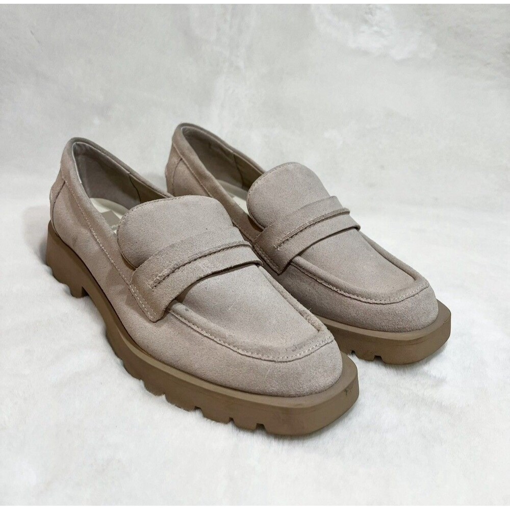 Dolce Vita Elias Lug Loafers Tan Suede Leather Women’s 10 - Picture 2 of 10